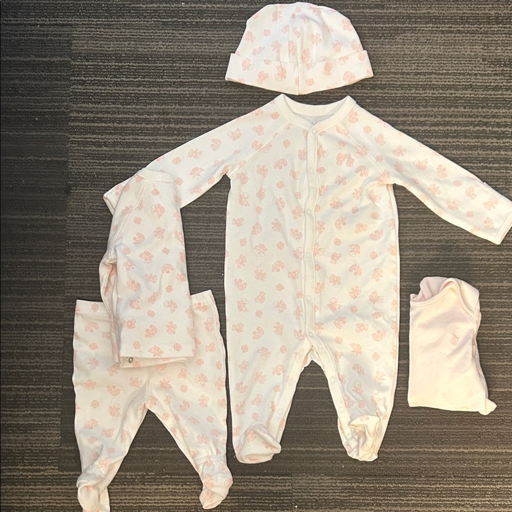 Ralph Lauren Girls' Baby Bear Collection Set